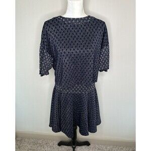 St. John Evening Sparkle Diamond Pattern Two Piece Blouse Skirt Set Size L 10